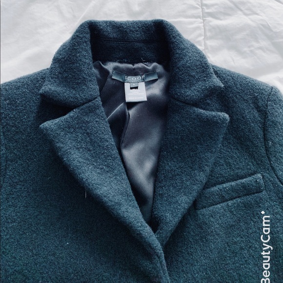 Scoop NYC Long Sleeve Boiled Wool Coat - Picture 6 of 8